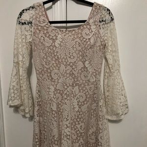 WHITE LACE SPRING TIME DRESS